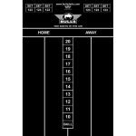 PDC Europe Dart krijt scorebord 45 x 30 cm - Sportief spelen - Darten/darts - Scoreborden voor kinderen en volwassenen - Zwart