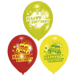 6x stuks Happy Birthday ballonnen 23 cm - Verjaardag feestartikelen en versiering