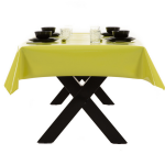 Buiten tafelkleed/tafelzeil lime 140 x 180 cm rechthoekig - Tuintafelkleed tafeldecoratie lime - Unikleur tafelkleden/tafelzeilen - Groen
