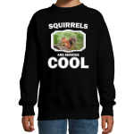 Bellatio Decorations Dieren eekhoorntjes sweater kinderen - squirrels are serious cool trui jongens/ meisjes - cadeau eekhoorntje/ eekhoorntjes liefhebber - Zwart