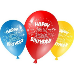 Gekleurde verjaardags ballonnen 15x stuks - Happy Birthday - Feestartikelen versiering