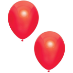 30x Rode metallic ballonnen 30 cm - Feestversiering/decoratie ballonnen - Rood