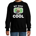 Bellatio Decorations Yorkshire terrier honden trui / sweater my dog is serious cool - kinderen - Yorkshire terriers liefhebber cadeau sweaters - Zwart