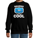 Bellatio Decorations Dieren haaien sweater kinderen - sharks are serious cool trui jongens/ meisjes - cadeau walvishaai/ haaien liefhebber - Zwart