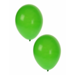 50x stukse party ballonnen 27 cm - Lucht en helium geschikt - Feestartikelen/versiering - Groen