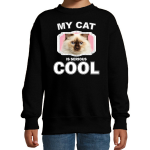 Bellatio Decorations Rag doll katten trui / sweater my cat is serious cool - kinderen - katten / poezen liefhebber cadeau sweaters - Zwart