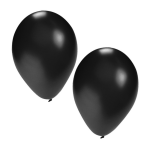 30xe ballonnen - 27 cm - ballon voor lucht of helium - Zwart