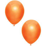 30x metallic ballonnen 30 cm - Feestversiering/decoratie ballonnen - Oranje