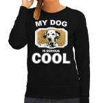 Bellatio Decorations Dalmatier honden trui / sweater my dog is serious cool - dames - Dalmatiers liefhebber cadeau sweaters - Zwart