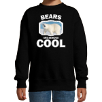 Bellatio Decorations Dieren ijsberen sweater kinderen - bears are serious cool trui jongens/ meisjes - cadeau grote ijsbeer/ ijsberen liefhebber - Zwart