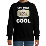 Bellatio Decorations Shih tzu honden trui / sweater my dog is serious cool - kinderen - Shih tzus liefhebber cadeau sweaters - Zwart