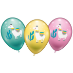 18x stuks Lama/alpaca thema ballonnen - Dieren thema feestartikelen/versieringen