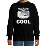 Bellatio Decorations Dieren ijsberen sweater kinderen - bears are serious cool trui jongens/ meisjes - cadeau ijsbeer/ ijsberen liefhebber - Zwart