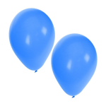 50x stukse party ballonnen - 27 cm - ballon voor helium of lucht - Feestartikelen/versiering - Blauw
