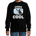 Bellatio Decorations Dieren koeien sweater kinderen - cows are serious cool trui jongens/ meisjes - cadeau koe/ koeien liefhebber - Zwart