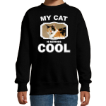 Bellatio Decorations Lapjeskat katten trui / sweater my cat is serious cool - kinderen - katten / poezen liefhebber cadeau sweaters - Zwart