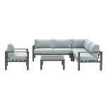 Garden Impressions Fora loungeset 5-delig - mint - Grijs