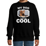 Bellatio Decorations Duitse herder honden trui / sweater my dog is serious cool - kinderen - Duitse herders liefhebber cadeau sweaters - Zwart