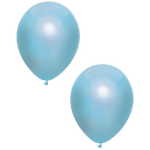 30xe metallic ballonnen 30 cm - Feestversiering/decoratie ballonnen - Blauw