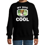 Bellatio Decorations Jack russel honden trui / sweater my dog is serious cool - kinderen - Jack russel terriers liefhebber cadeau sweaters - Zwart