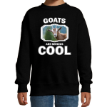 Bellatio Decorations Dieren geiten sweater kinderen - goats are serious cool trui jongens/ meisjes - cadeau geit/ geiten liefhebber - Zwart