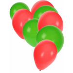Ballonnen groen/rood 30 stuks