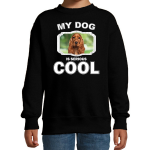 Bellatio Decorations Spaniel honden trui / sweater my dog is serious cool - kinderen - Spaniels liefhebber cadeau sweaters - Zwart