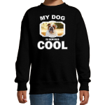 Bellatio Decorations Britse bulldog honden trui / sweater my dog is serious cool - kinderen - Britse bulldogs liefhebber cadeau sweaters - Zwart