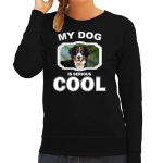 Bellatio Decorations Berner sennen honden trui / sweater my dog is serious cool - dames - Berner sennens liefhebber cadeau sweaters - Zwart