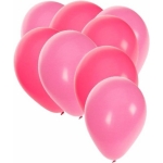 30x stuks party ballonnen - 27 cm - roze / lichtroze - Feestartikelen/versiering