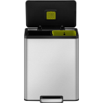 Eko EcoCasa II pedaalemmer 2x30L mat RVS - Silver