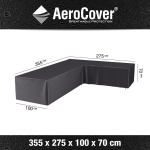 AeroCover Loungesethoes hoekset rechts 355x275x100xH70 cm - Grijs