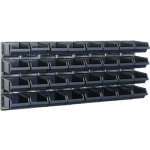 Raaco 2 wandpanelen met 32 bakjes, Bin Wall Panel x2/Bin3 - Blauw