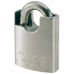 Masterlock 50mm stainless steel body - 22mm stainless steel shackle, 10mm diam. -