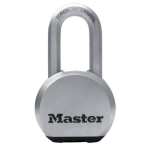 Masterlock 64mm chrome-plated solid steel padlock - 51mm octagonal boron-carbide