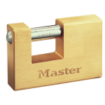 Masterlock 76mm wide x 18mm thick - 24mm hardened steel shackle, 11mm diam. - hor