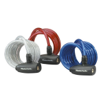 Masterlock Keyed self coiling cable 1.80m x Ø 8mm w/ 2 keysvinyl cover - colours