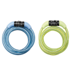 Masterlock Self coiling cable 1.20m x Ø 8mm with fixed combination 3 digitsvinyl