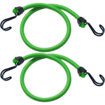 Masterlock Set of 2 bungees 80cm - colour : greendouble reverse hook - Groen