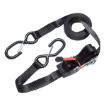 Masterlock Single pack ratchet tie down with S hooks 5m - colour : black