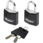 Masterlock 2 x 20mm - 11mm steel shackle, 3mm diam. - 3-pin cylinder - keyed alik