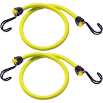 Masterlock Set of 2 bungees 100cm - colour : yellowdouble reverse hook