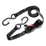 Masterlock set of 4 ratchet tie downs with S hooks 4,25m - colour : black - PVC g