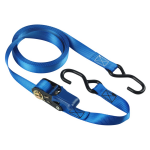 Masterlock Single pack ratchet tie down 5 m with S hooks - colour : blue