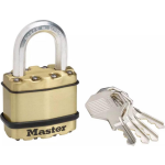 Masterlock 45mm laminated steel padlock - zinc outer treatment with brass finish - Geel