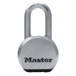 Masterlock 54mm chrome-plated solid steel padlock - 51mm octagonal boron-carbide