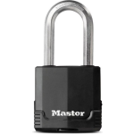 Masterlock 54mm laminated steel padlock - anti-rust thermoplastic cover - 51mm oc - Zwart