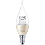 Philips LED lamp E14 4W 250Lm kaars helder dimbaar 3 stuks - Beige
