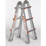 Little jumbo Professionele telescopische vouwladder 4x3 treden Waku