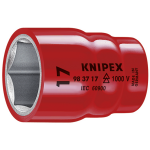 Knipex Dop voor ratel (dubbele zeskant) met binnenvierkant 1/2"